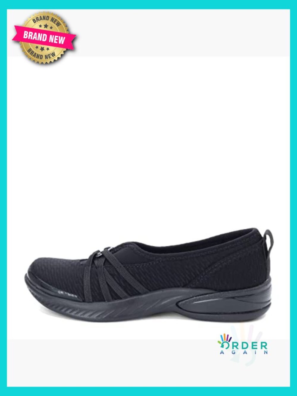 Slip On Ballet Flats Round Toe Stretch Fabric Lightweight Memory Foam Cushioned - Picture 5 of 7